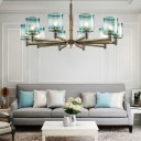 Loft Industry Modern - Elis Blue Chandelier